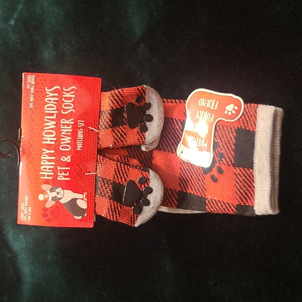 Lad Happy Howlidays Pet & Owner Socks Matching Set